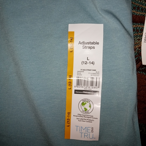 Blue Time and True camisole with adjustable straps - Picture 2 of 4